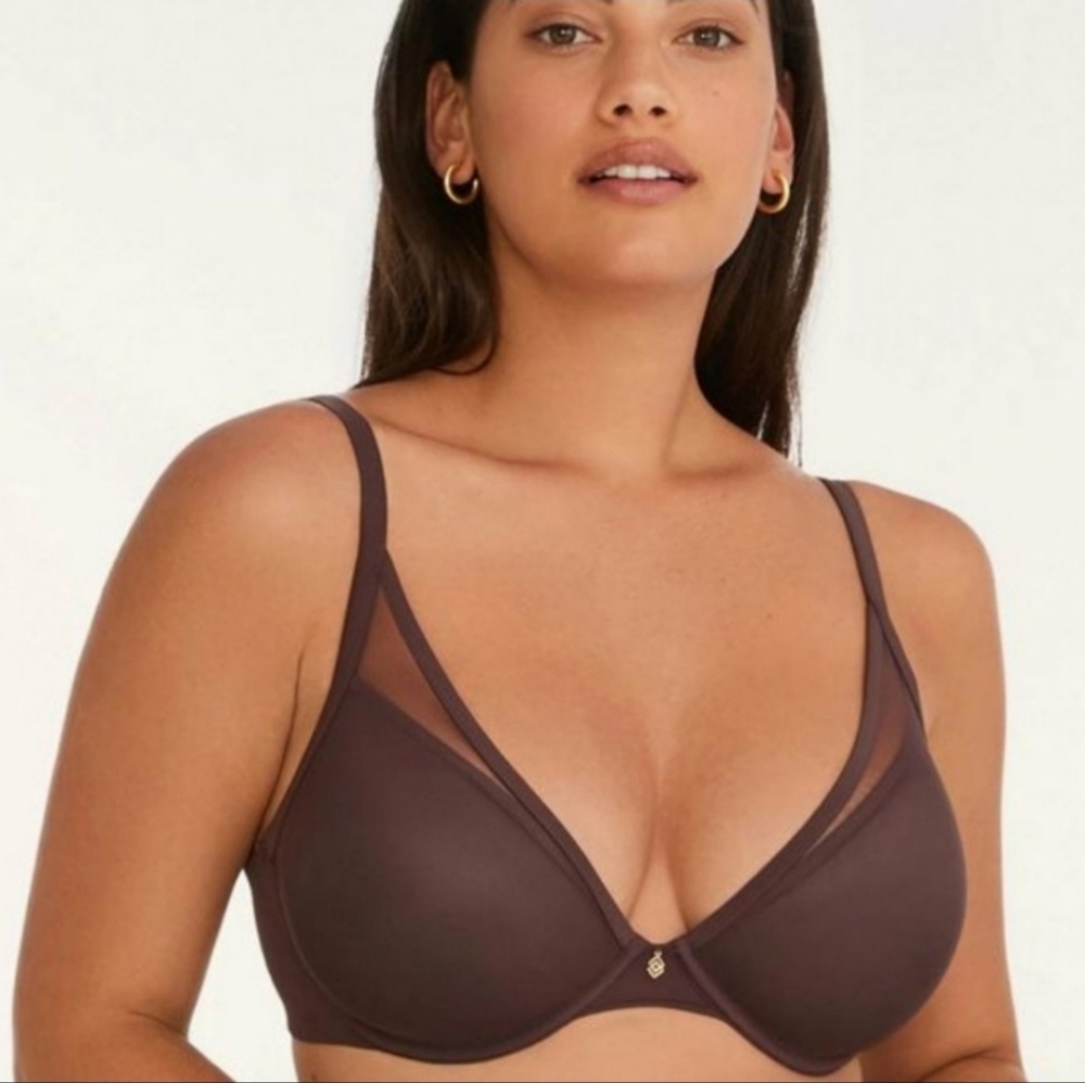 Third Love 24/7 Classic Contour Plunge Bra 32 1/2 D